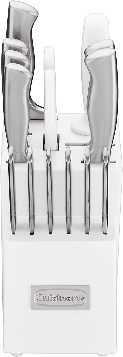 Cuisinart C77SS-15PK Set de Bloque de 15 Piezas con Mangos Huecos de Acero Inoxidable, Blanco Brillante