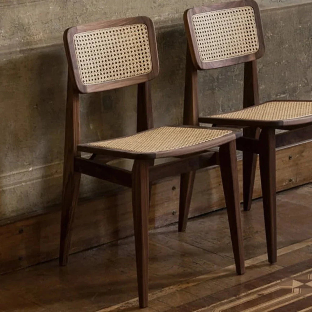 Nismaaya Harini American Walnut & Rattan Office Chair