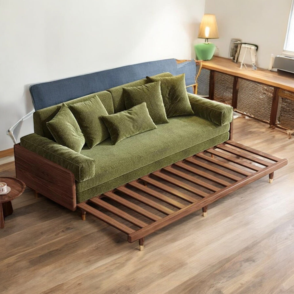 Nismaaya New and Stylish SERENIT Sofa Cum Bed Solid Teak Wood