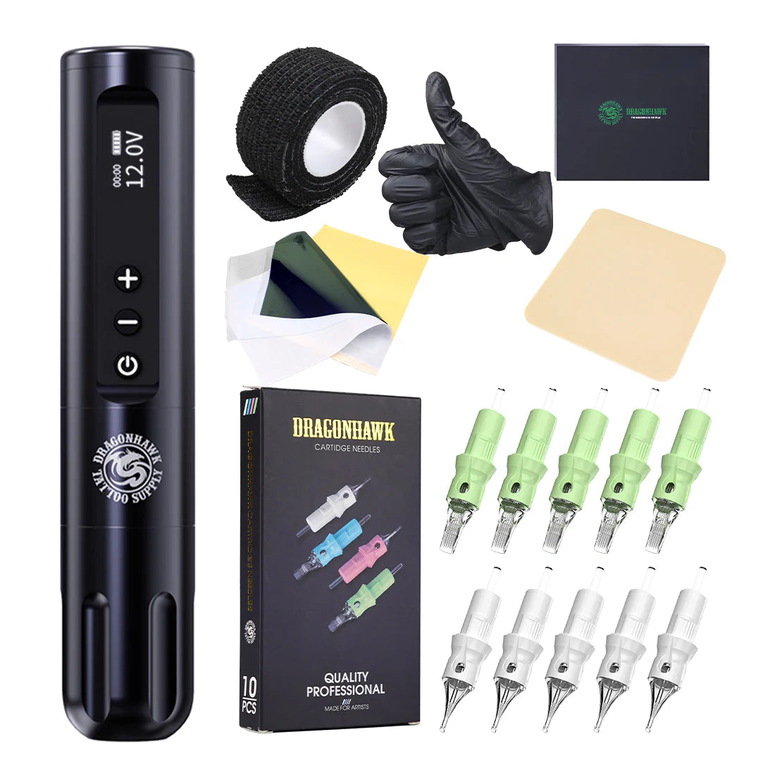 Kit de Máquina de Tatuaje Inalámbrica Dragonhawk X9 con Motor Mcore-L1 – Horas de Trabajo Extremadamente Largas