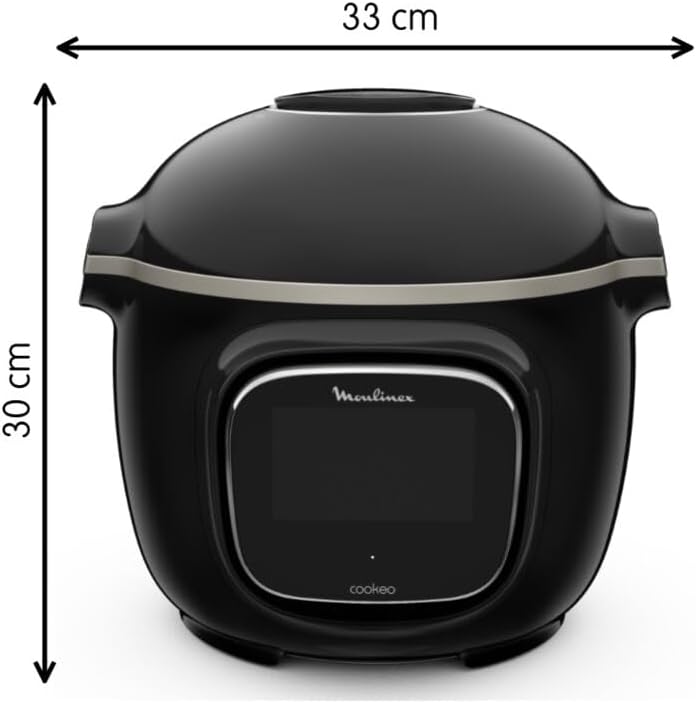 Cookeo Touch Wifi Multicuiseur intelligent, Cuve 6 L, Haute pression, Guide pas à pas, 250 recettes intégrées, Application CE902800, Noir