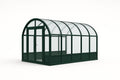 Serre Tunnel Arqué Aluminium Verre Trempé 300x200x250cm