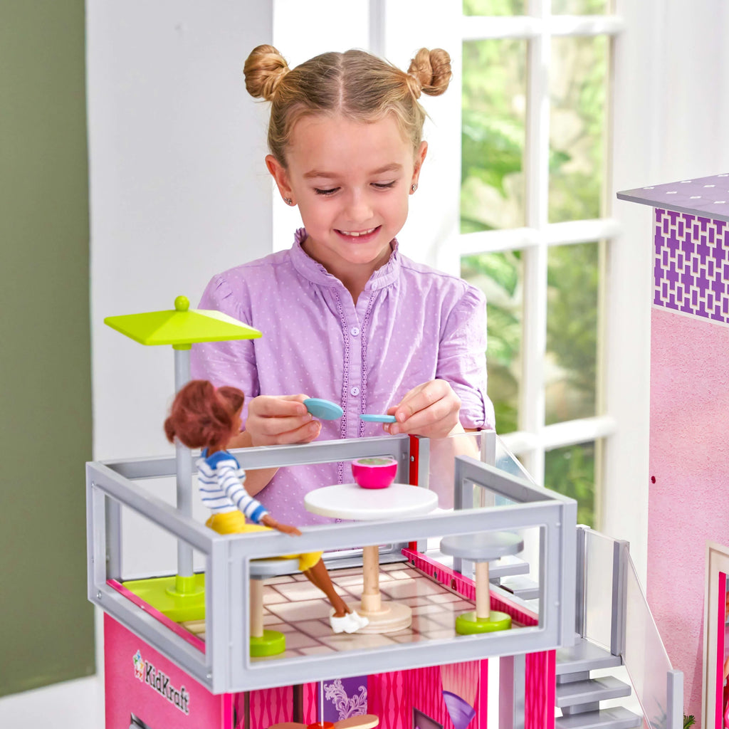 Casa de Muñecas KidKraft Uptown de Madera con 36 Accesorios, para Niños a partir de 4 años