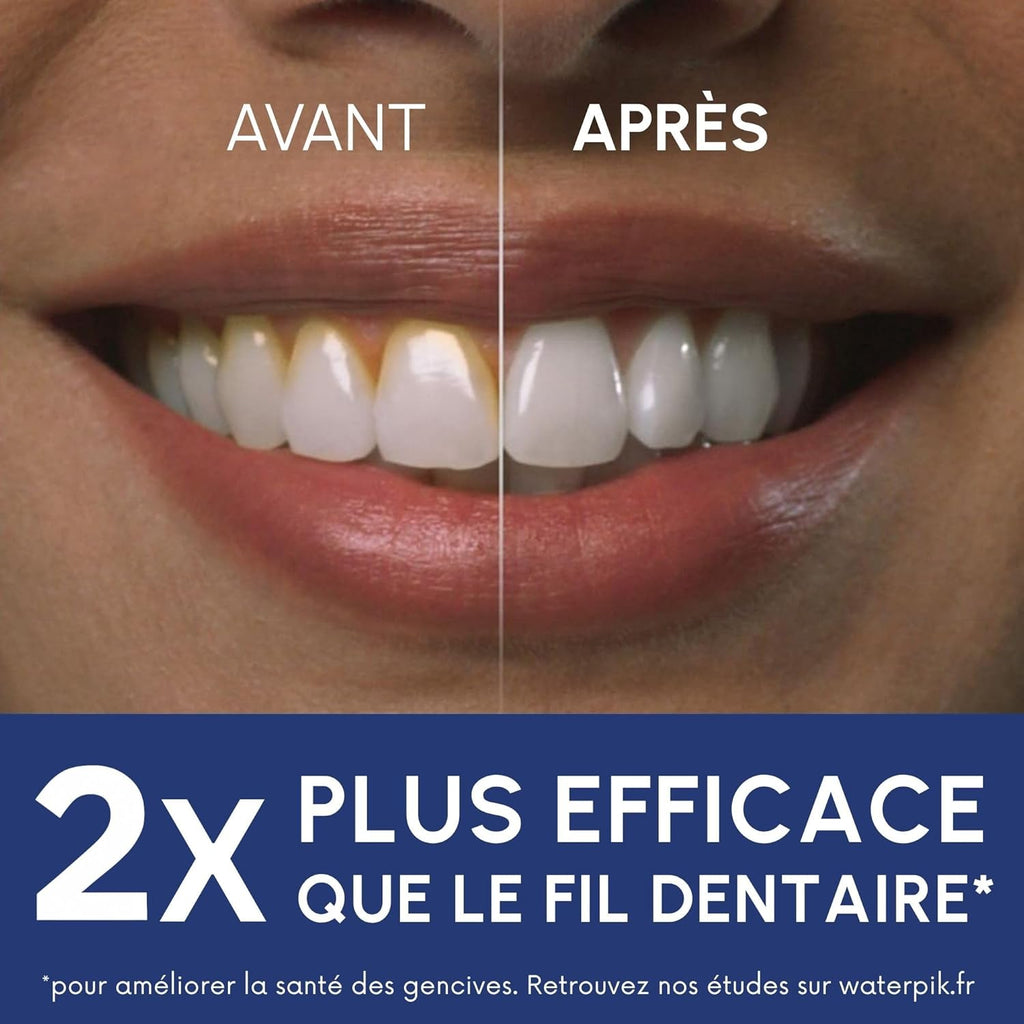 Waterpik – Hydropulseur Ultra professionnal, Jet dentaire avec 6 embouts et 10 niveaux de pression, Élimine la plaque, Blanc (WF-660EU)