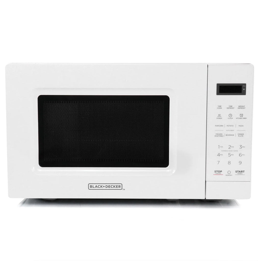 Four à micro-ondes numérique à LED de 0,7 pi³ et 700 W, blanc, avec sécurité enfant