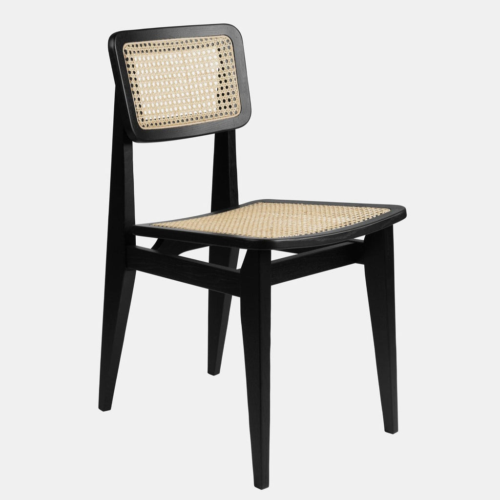 Nismaaya Harini Black Stained Oak & Rattan Office Chair