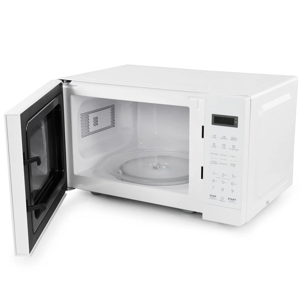 Four à micro-ondes numérique à LED de 0,7 pi³ et 700 W, blanc, avec sécurité enfant