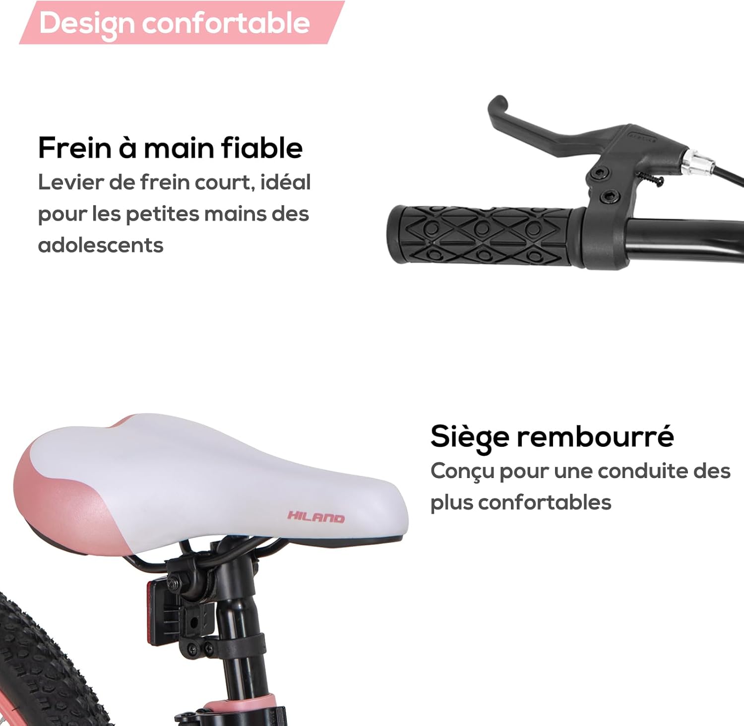 HILAND Climber Vélo VTT Enfant 20 Pouces, pour Garçon et Fille de 6 à 9 Ans, Freins V-Brake, Vélo Enfant