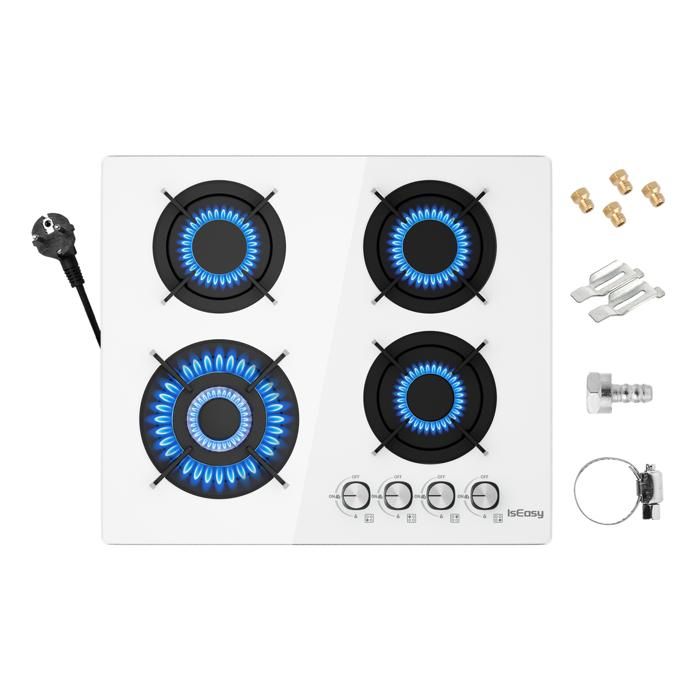 Plaque gaz ISEASY 3 feux encastrable 60x52 cm