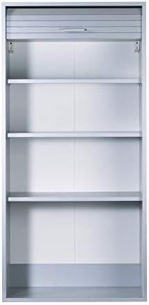 SIMMOB Meuble Haut de Cuisine Imitation Alu 3 Etagères 60 x 123,6 x 35 cm