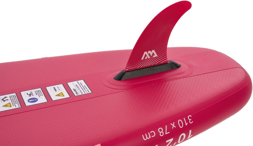 Aqua Marina Stand Up Paddle Coral 310 x 78 cm - Planche de SUP gonflable avec kit complet - Avec pagaie, pompe, sac à dos et aileron - Légère, stable et polyvalente