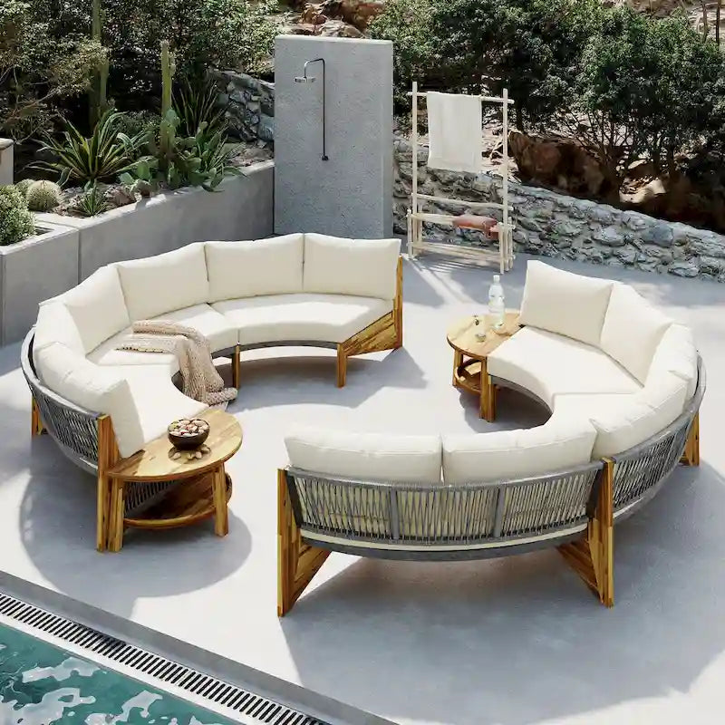 6-Person Outdoor Seating Group with Cushions & 1Coffee Table