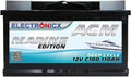 Batterie AGM 100Ah 12V Décharge Profonde Sans Entretien Étanche – Accumulateur Idéal pour Panneaux Solaires, Camping-Car, Voiture, Bateau, Fourgon Aménagé, Systèmes Photovoltaïques, Énergie Solaire,