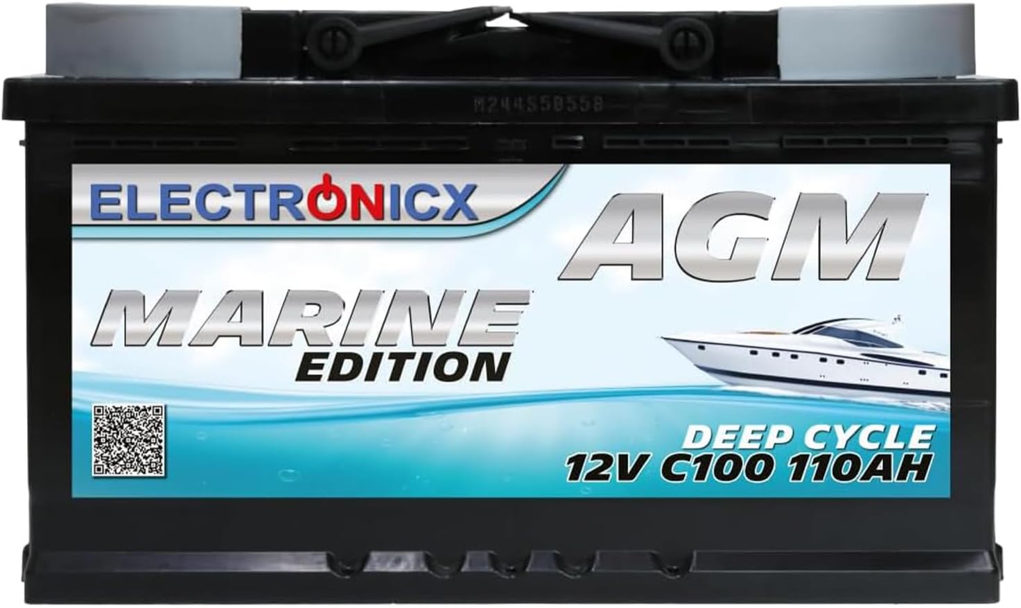 Batterie AGM 100Ah 12V Décharge Profonde Sans Entretien Étanche – Accumulateur Idéal pour Panneaux Solaires, Camping-Car, Voiture, Bateau, Fourgon Aménagé, Systèmes Photovoltaïques, Énergie Solaire,