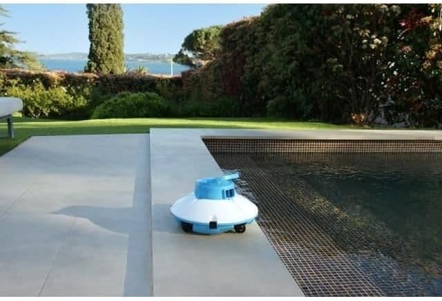 Bestway Robot Piscine Autonome Frisbee Bleu - Nettoyage Fond Plat - 5x3m Max