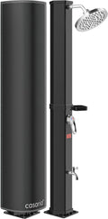 Casaria® Douche Solaire Jardin 35 L - 216 cm - Pommeau de Douche pivotant Ø15 cm - Douchette extérieur Eau Chaude - avec raccord Tuyau d'Arrosage & Housse de Protection - Piscine, Terrasse, Camping