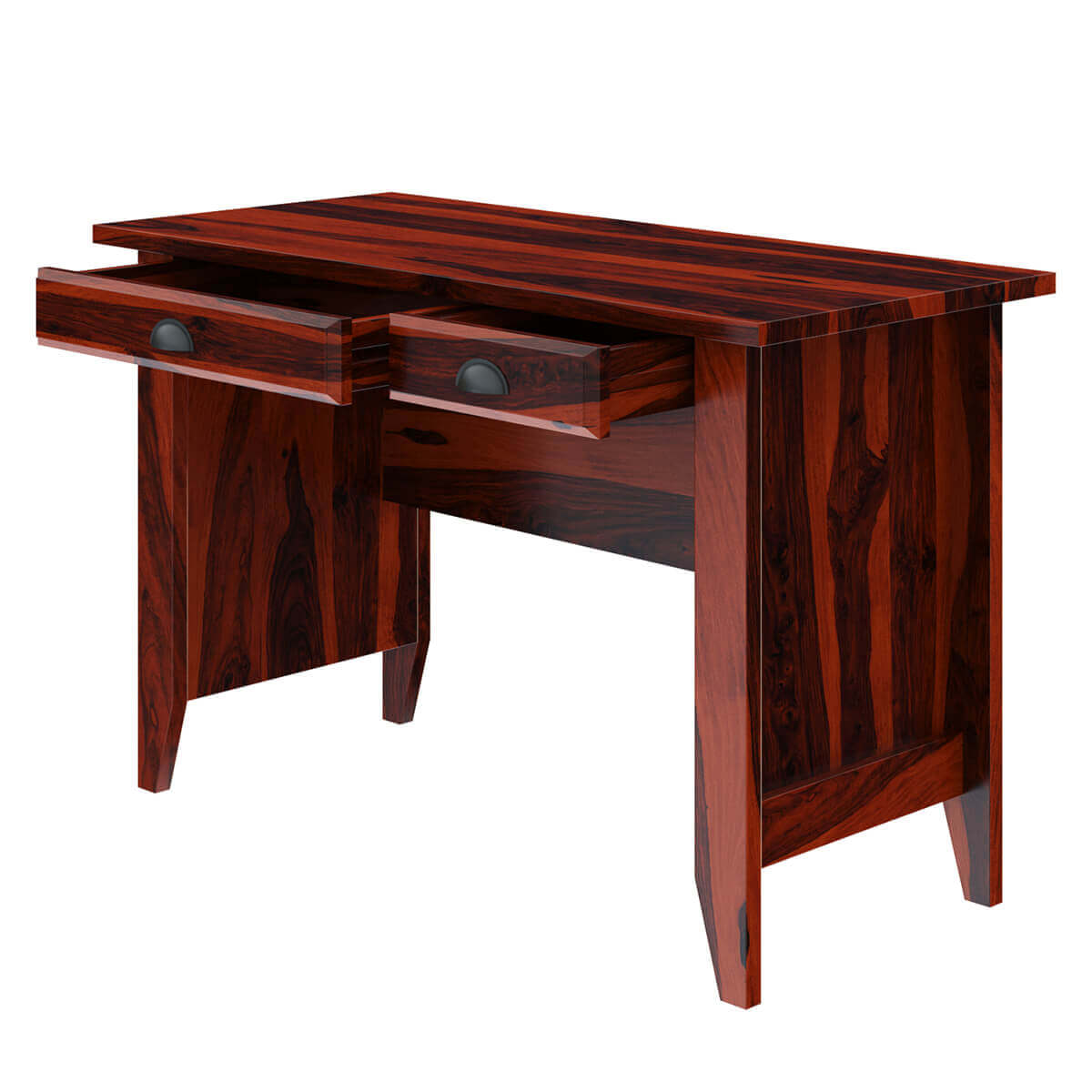 Adahy Solid Sheesham Wood 2 Drawer Study Desk