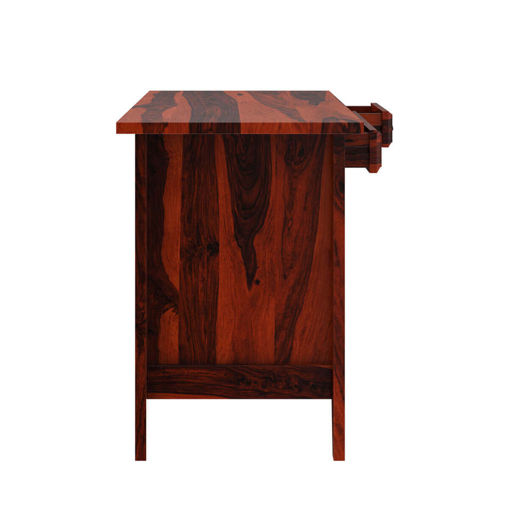 Adahy Solid Sheesham Wood 2 Drawer Study Desk