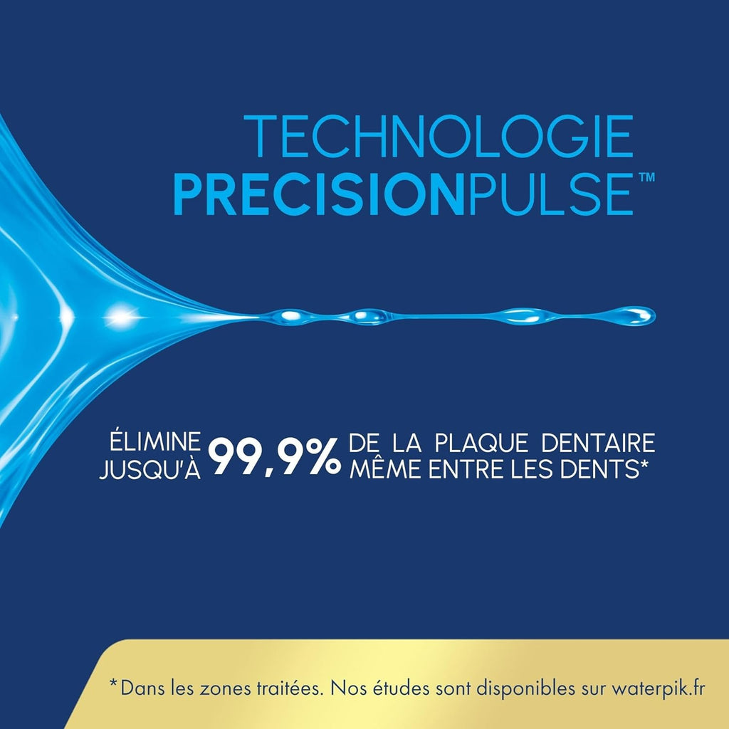 Waterpik – Hydropulseur Ultra professionnal, Jet dentaire avec 6 embouts et 10 niveaux de pression, Élimine la plaque, Blanc (WF-660EU)