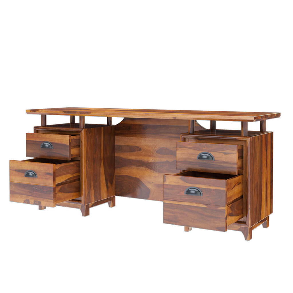 Nismaaya Acco Solid Wood Large Home Office Modern Executive Desk