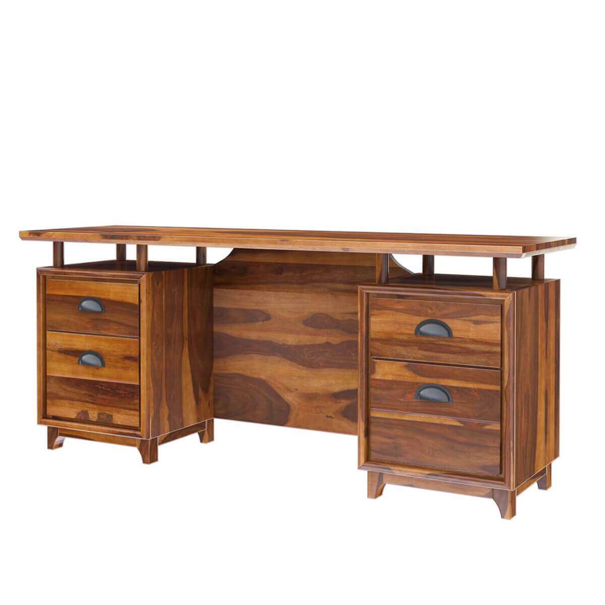 Nismaaya Acco Solid Wood Large Home Office Modern Executive Desk