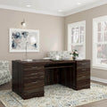 Nismaaya Acelin Modern Solid Wood Office Executive Desk With Keyboard Tray