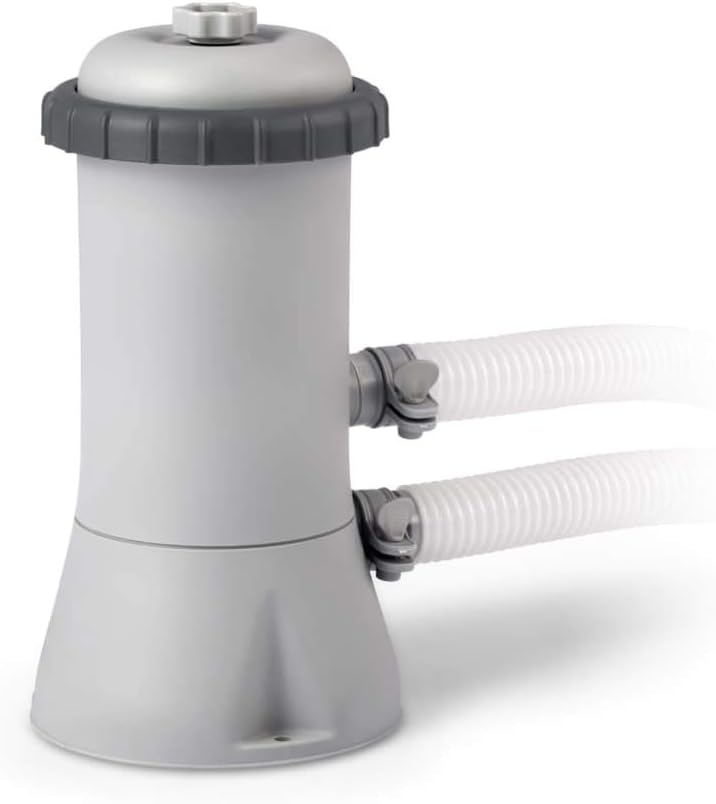 Intex Pompe filtrante à cartouche transparente Krystal - Système de filtration à cartouche de piscine - Gris - 900 L/H