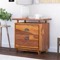 Nismaaya Acco Solid Wood 2 Drawer File Cabinet