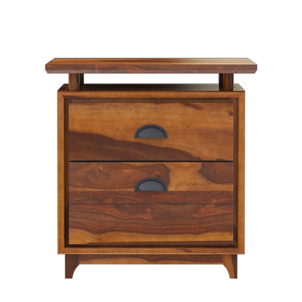Nismaaya Acco Solid Wood 2 Drawer File Cabinet