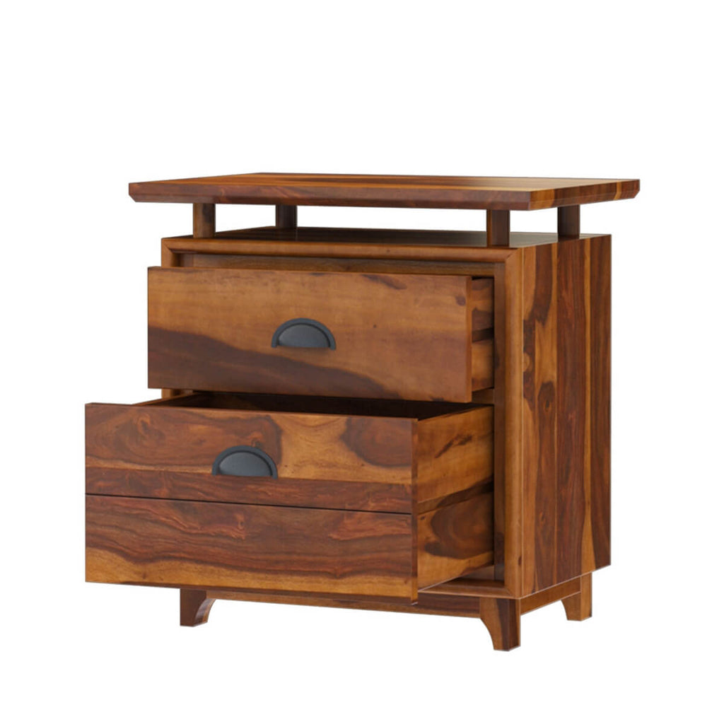 Nismaaya Acco Solid Wood 2 Drawer File Cabinet