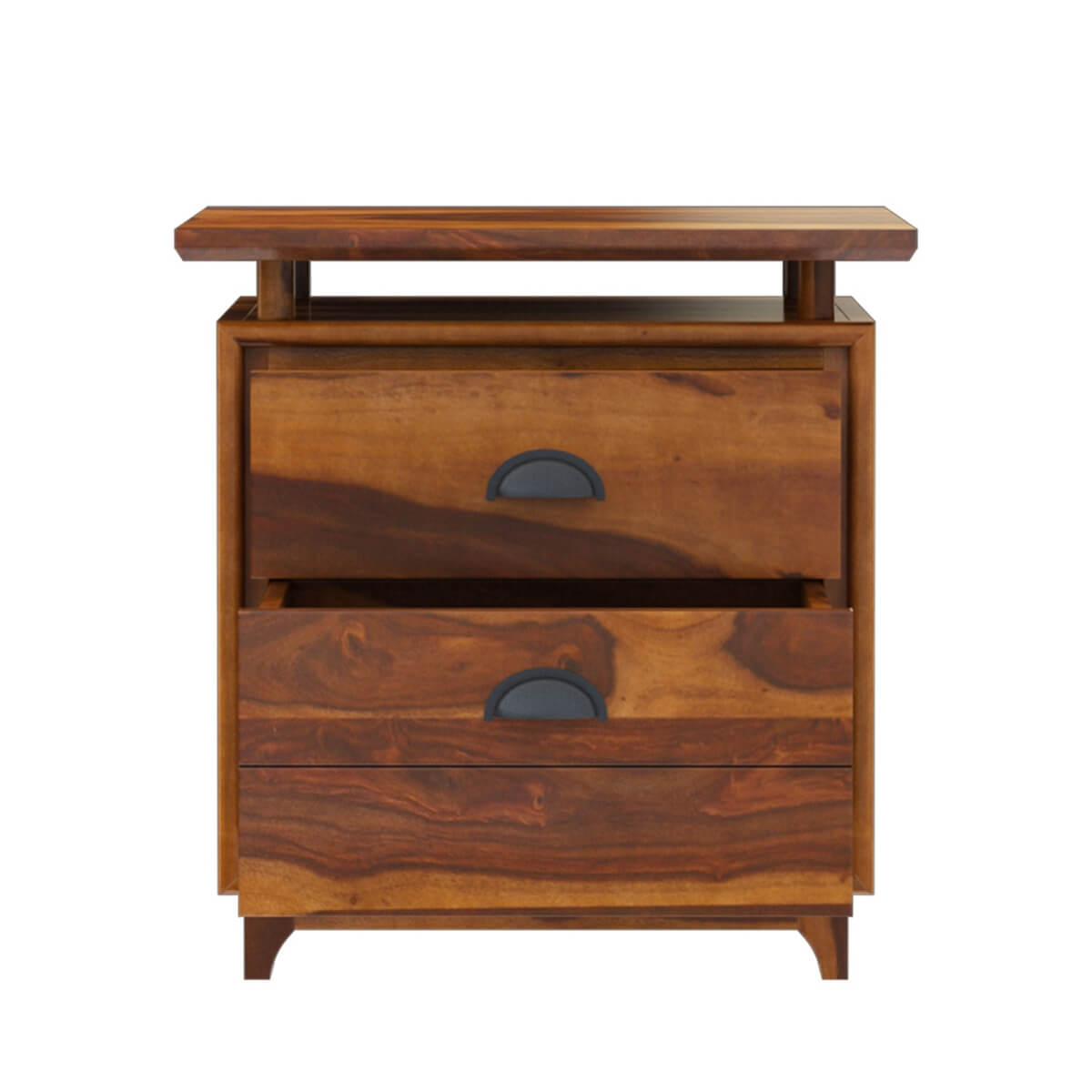 Nismaaya Acco Solid Wood 2 Drawer File Cabinet