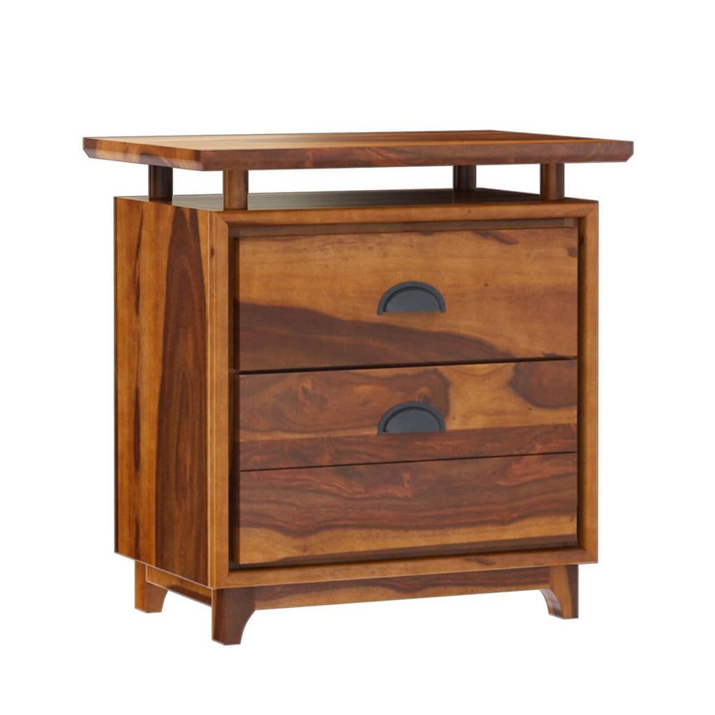 Nismaaya Acco Solid Wood 2 Drawer File Cabinet