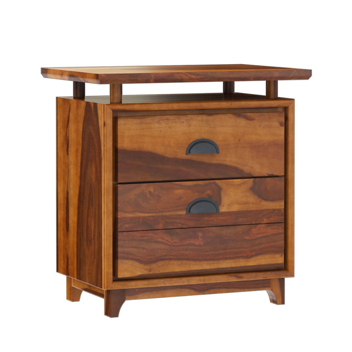 Nismaaya Acco Solid Wood 2 Drawer File Cabinet