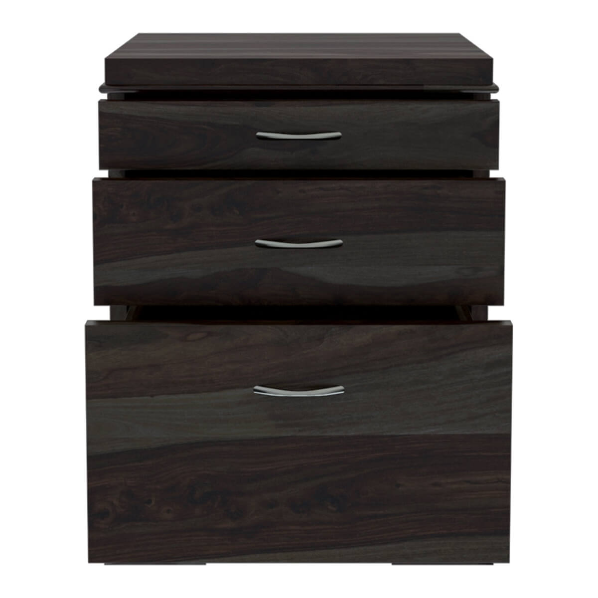 Nismaaya Acelin Modern Solid Wood 3 Drawer File Cabinet
