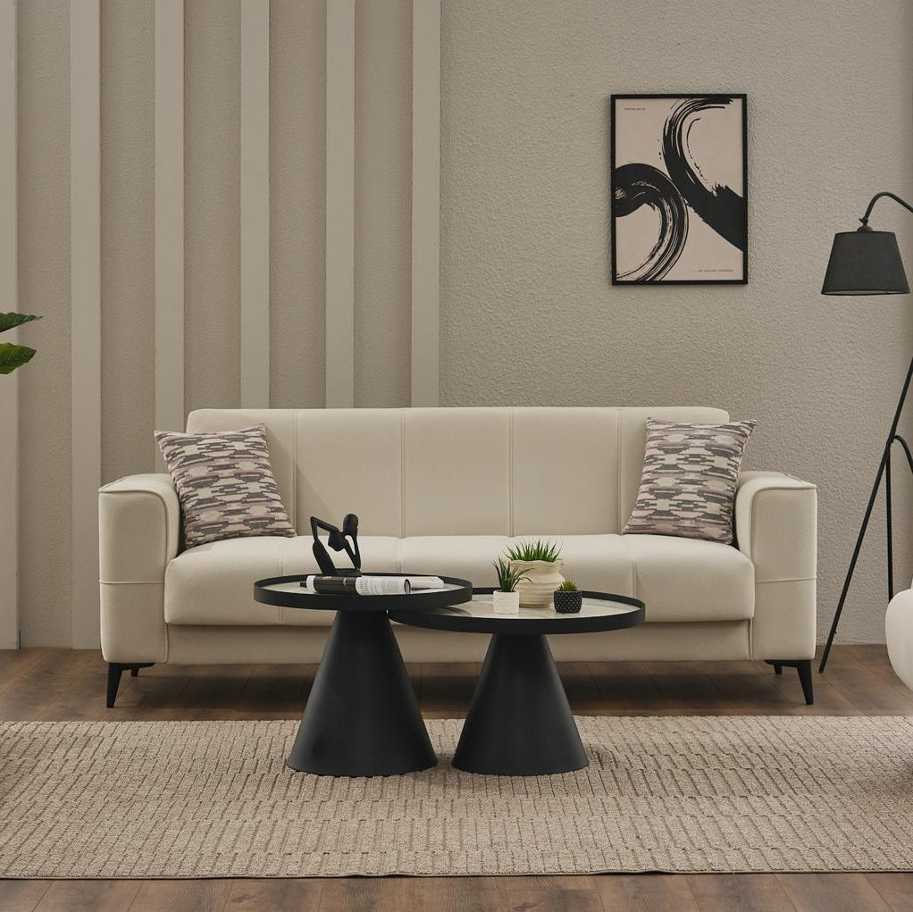 Canapé Convertible 3 Places avec Coffre – Tissu Chenille Anti-Tache