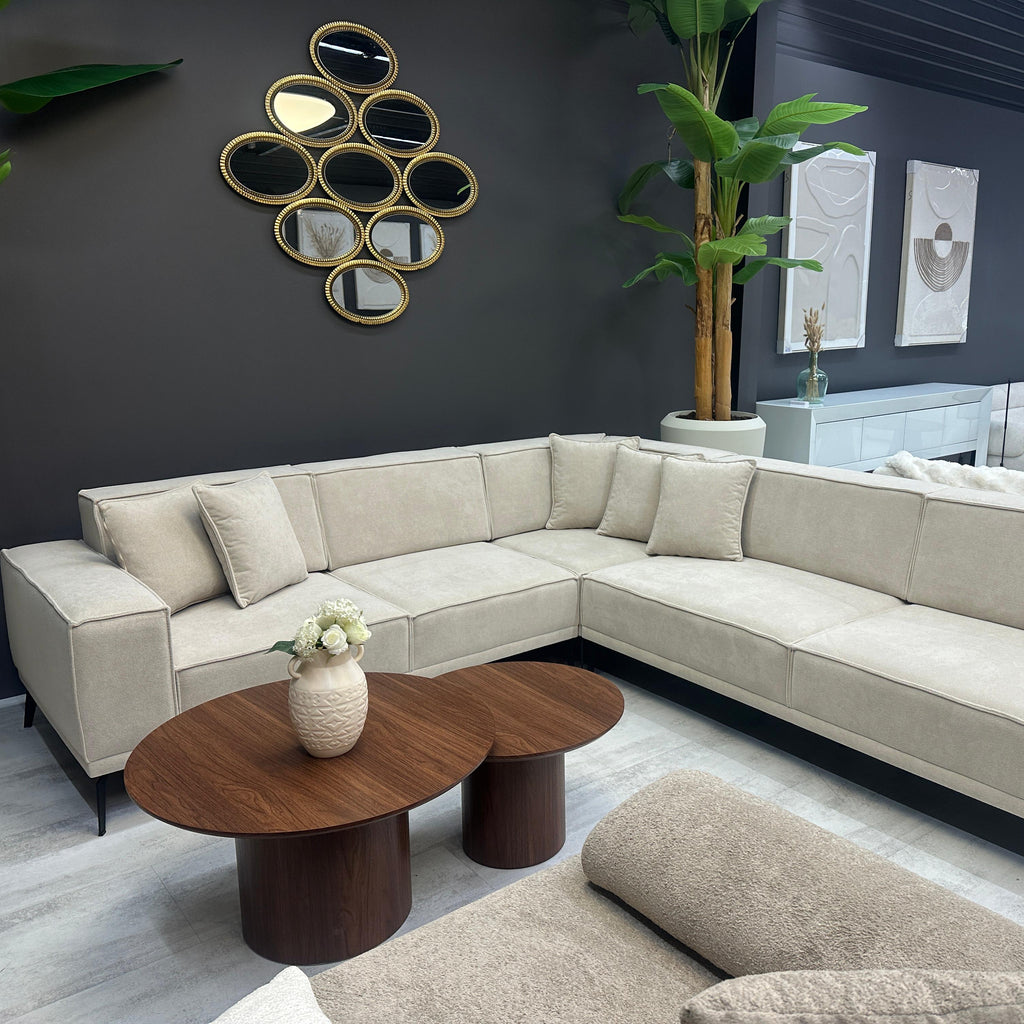 Canapé Sur Mesure Modulable – Dossiers Reculables, Tissu au Choix