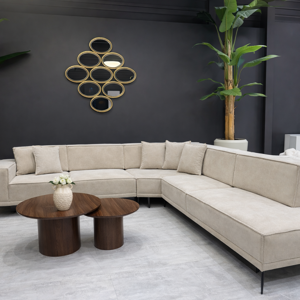 Canapé Sur Mesure Modulable – Dossiers Reculables, Tissu au Choix