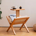 Eider Solid Ash Wood & Rattan End Table