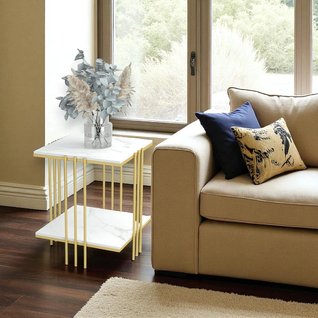 Elegant Thicken Sintered Stone Square Side Table