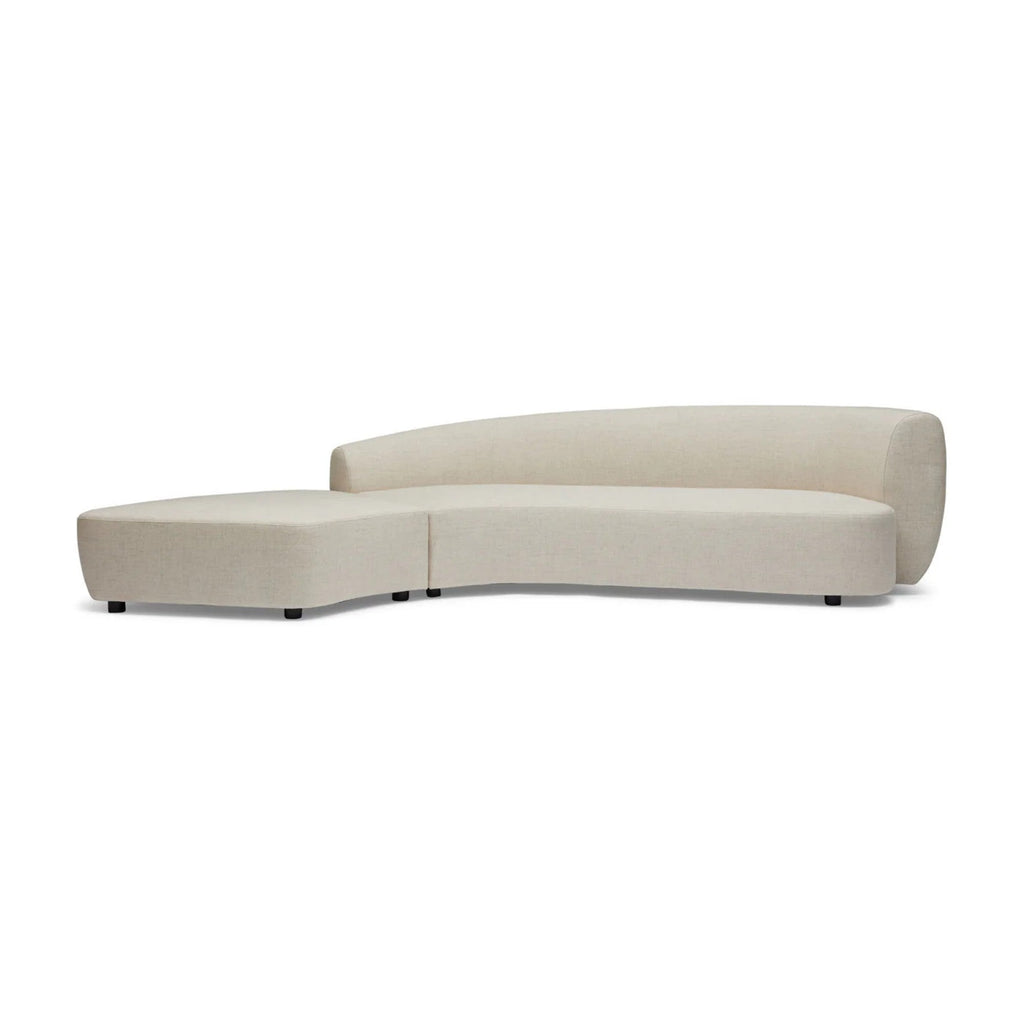 Nismaaya Celine Sectional Sofa Ivory Right-Left