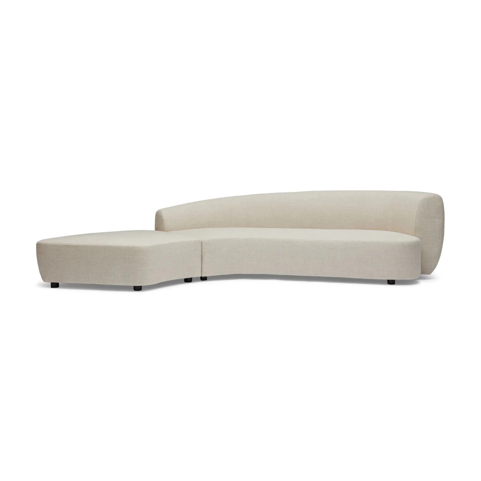 Nismaaya Celine Sectional Sofa Ivory Right-Left