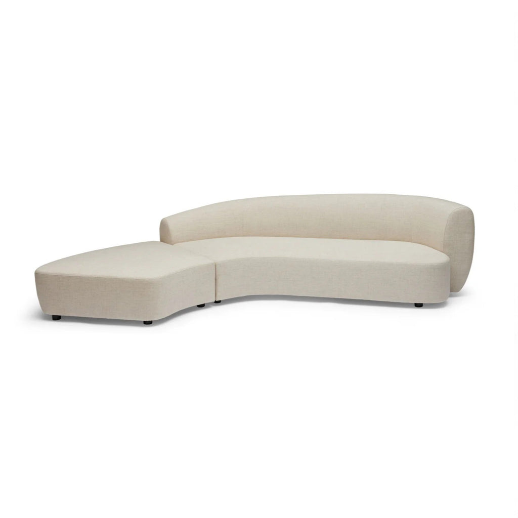 Nismaaya Celine Sectional Sofa Ivory Right-Left