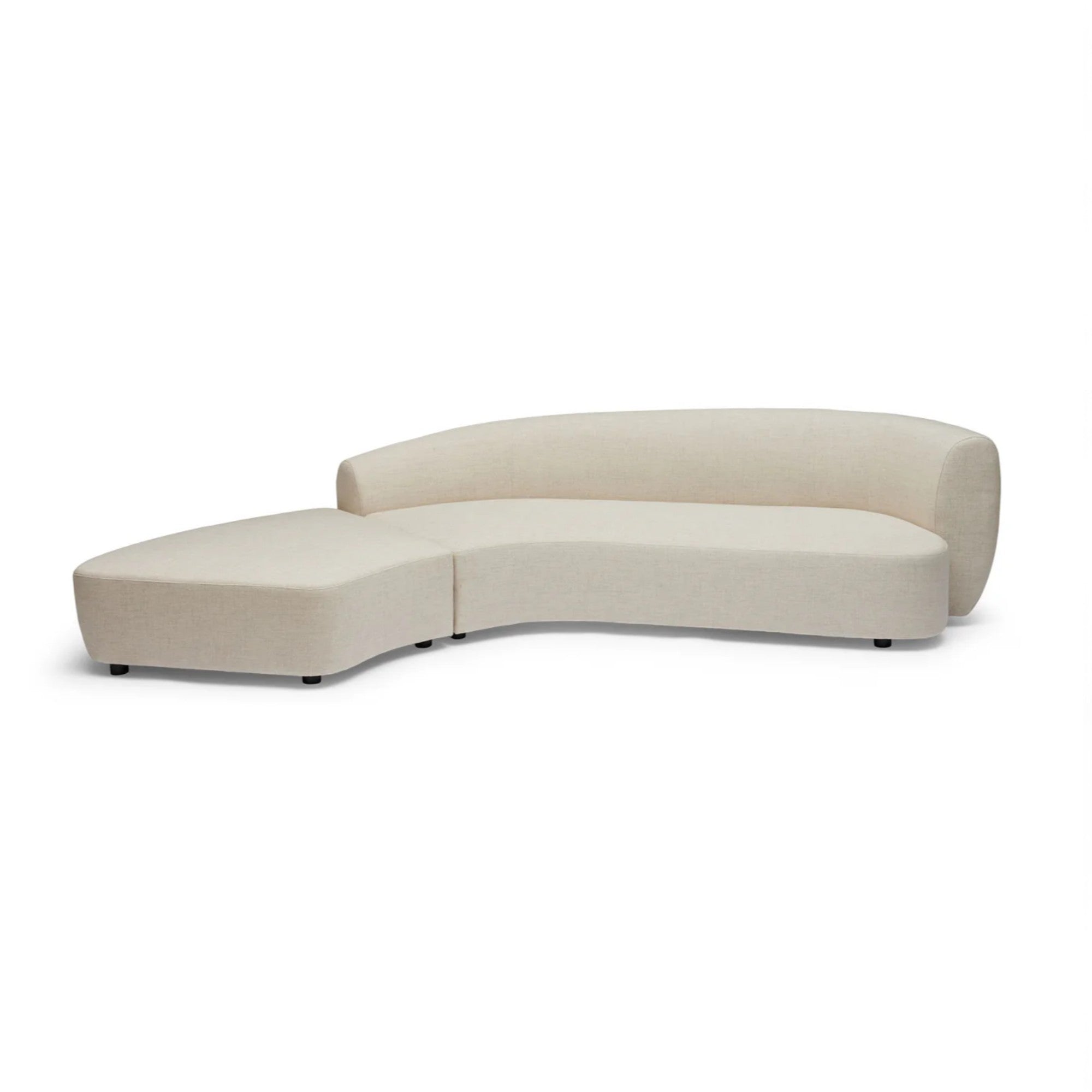 Nismaaya Celine Sectional Sofa Ivory Right-Left