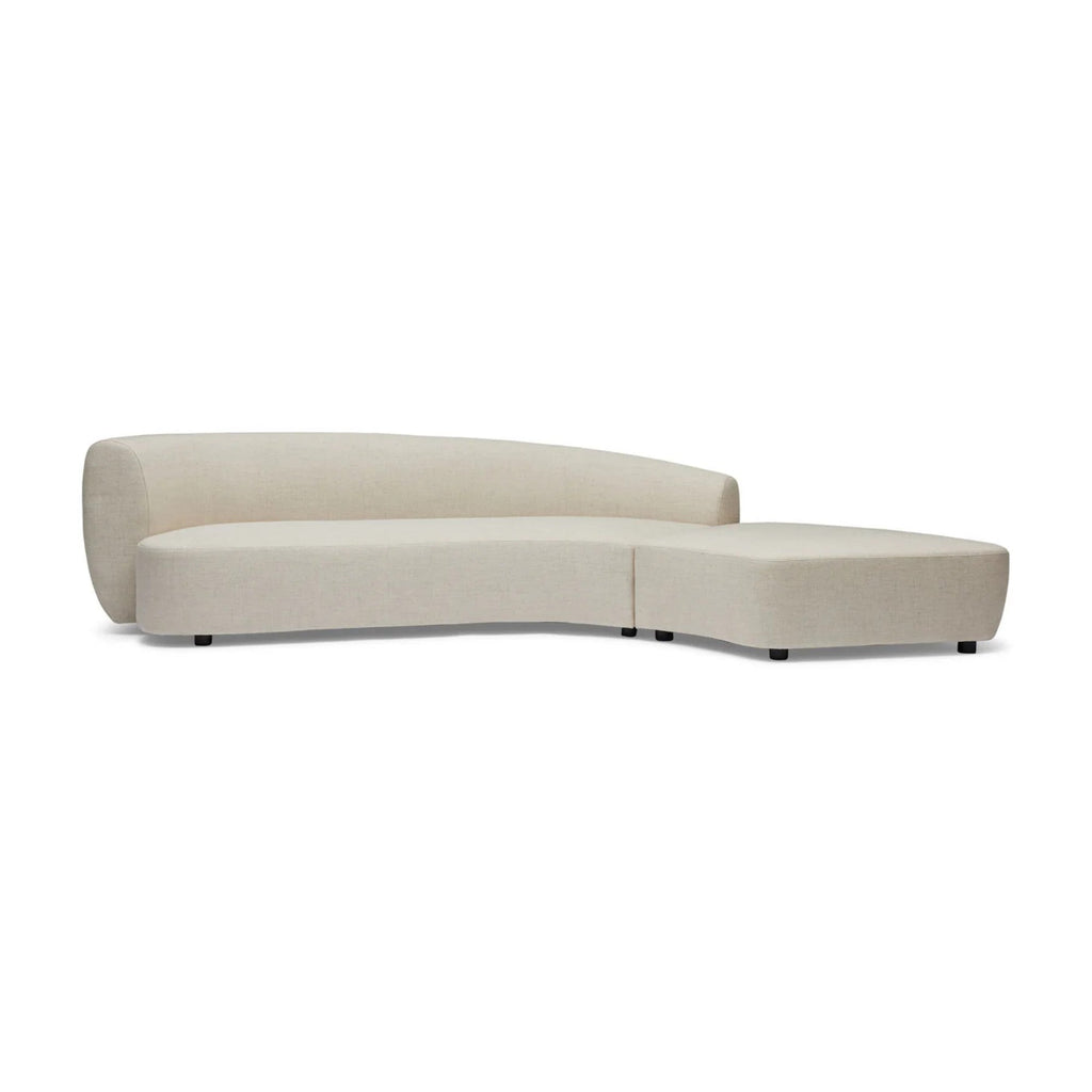 Nismaaya Celine Sectional Sofa Ivory Right-Left