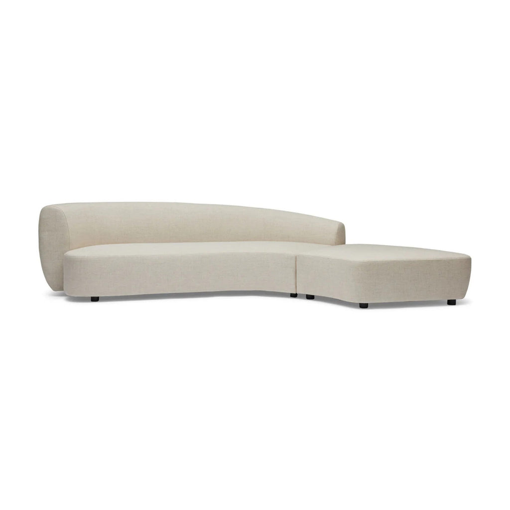 Nismaaya Celine Sectional Sofa Ivory Right-Left