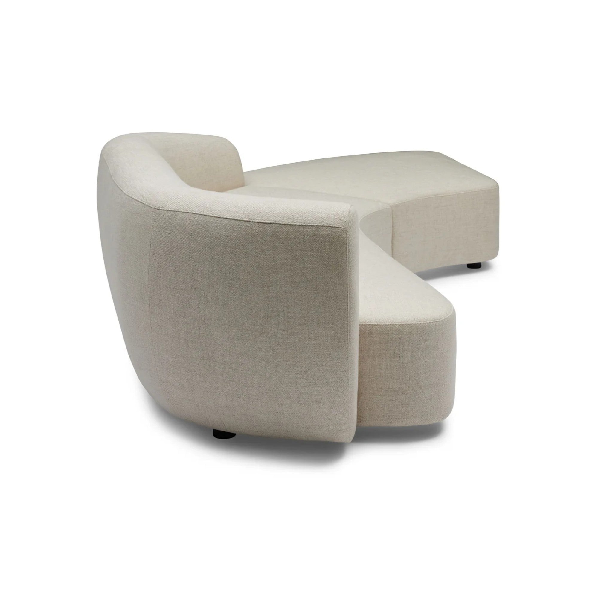 Nismaaya Celine Sectional Sofa Ivory Right-Left