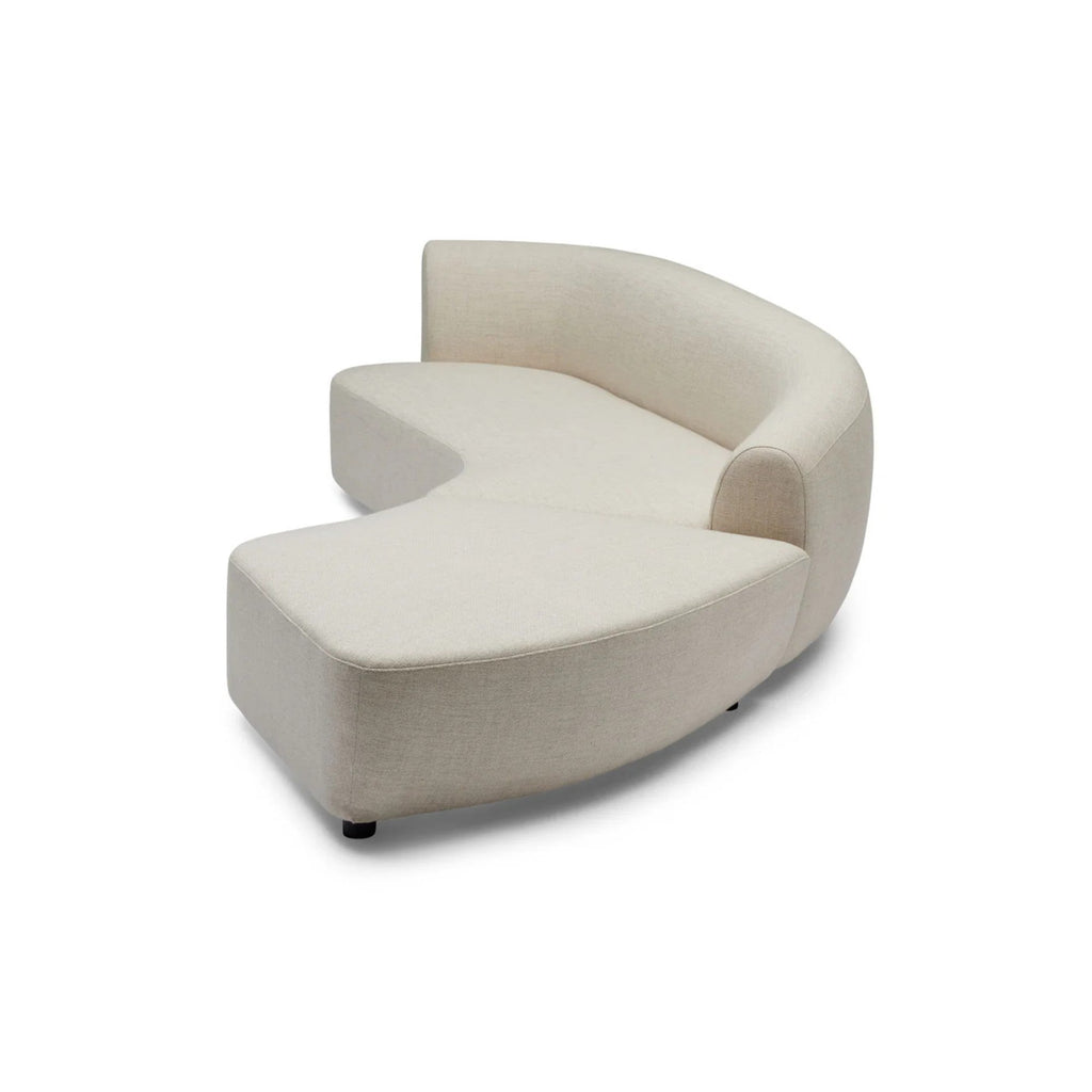 Nismaaya Celine Sectional Sofa Ivory Right-Left