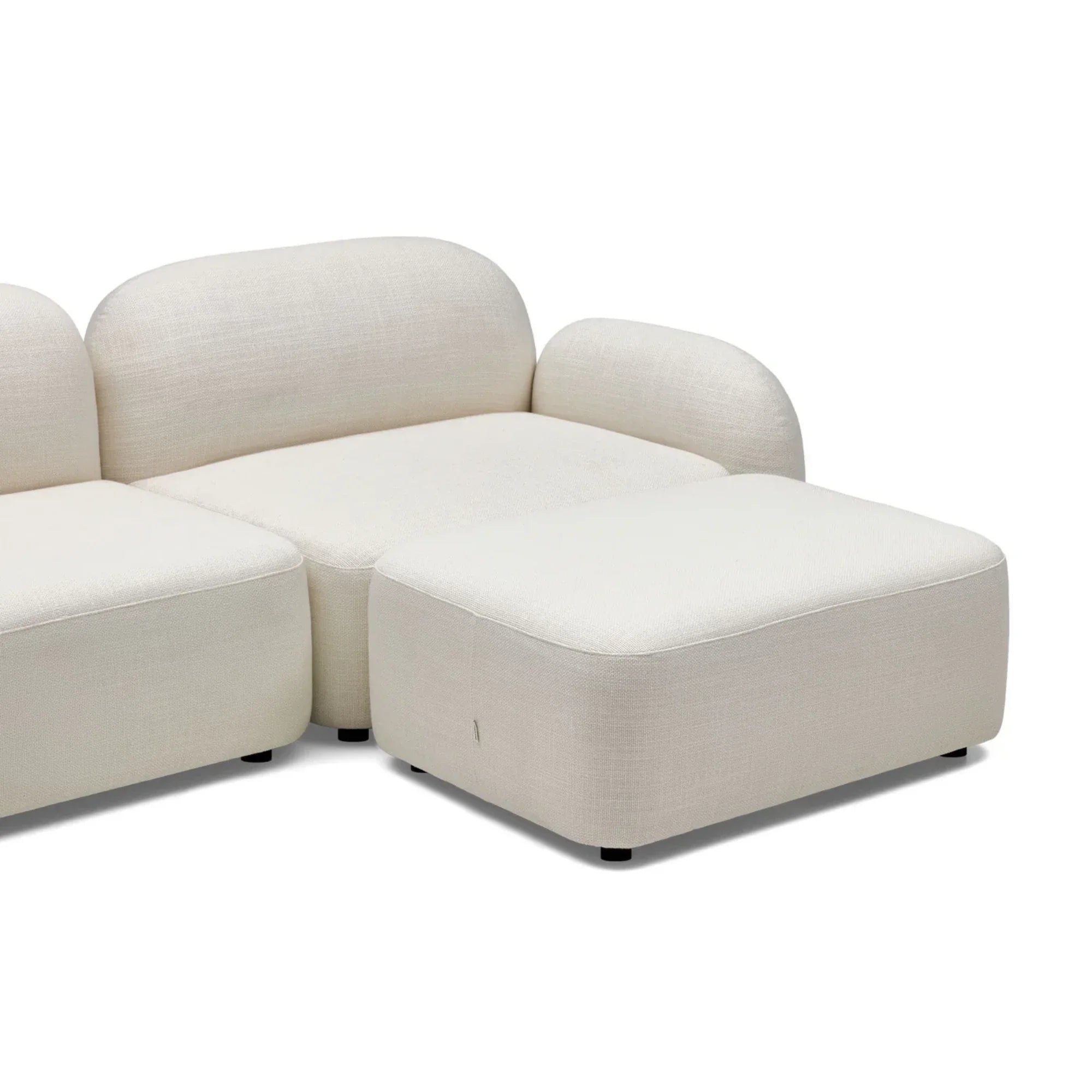Nismaaya Oslo Modular Sofa Frosted Ivory 2 Seater with Ottoman