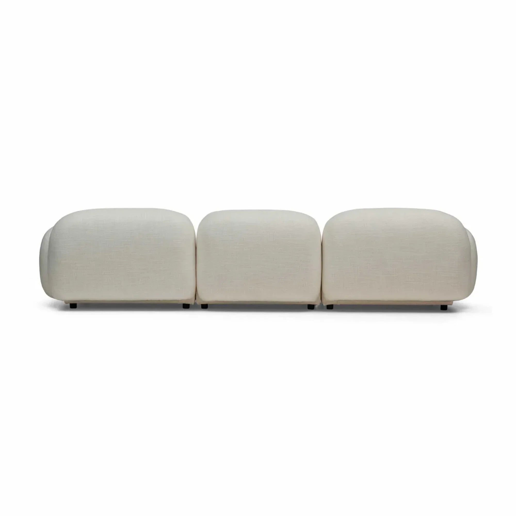 Nismaaya Oslo Modular Sofa Frosted Ivory 3 Seat with Ottoman