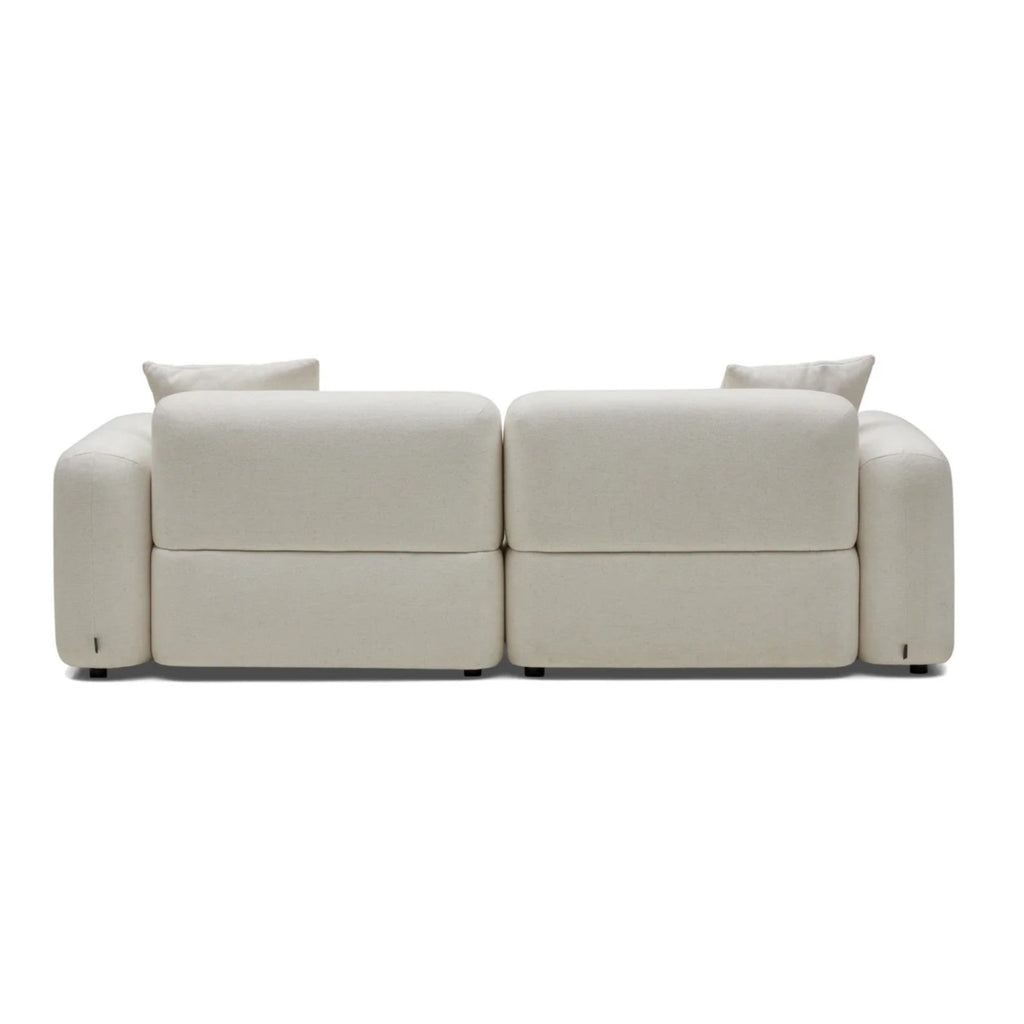 Nismaaya Pascal Modular Sofa Ivory White 2 Seater with Ottoman